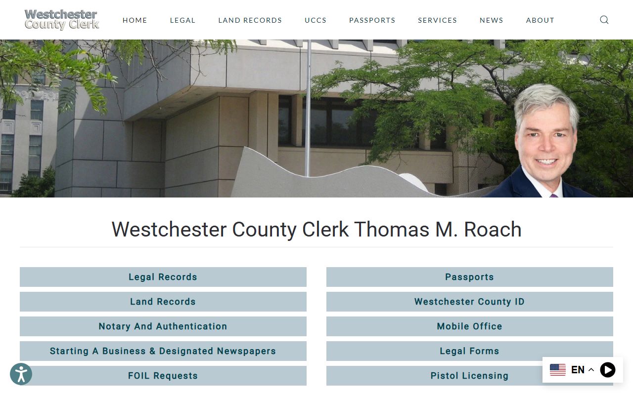 Westchester County Clerk office for court records