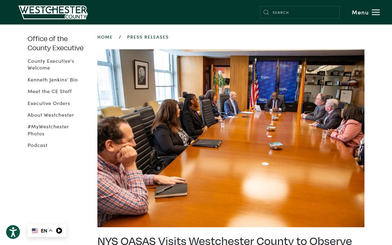 Westchester County court records and jail program release from 2025
